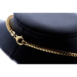 Exklusive, kurze FBM- Goldkette / Collier aus massivem, edlen Gold (585 / 14k Gelbgold) ca. 45cm Länge, ca 2,5mm Breite