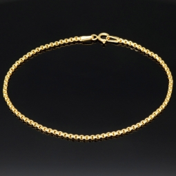 Hochwertig produziertes Goldarmband aus edlem 14K 585er Gold (Gelbgold) kurzgliedrig ca. 19cm, 2mm