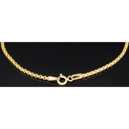 Hochwertig produziertes Goldarmband aus edlem 14K 585er Gold (Gelbgold) kurzgliedrig ca. 19cm, 2mm
