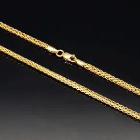 Hochwertige Goldkette / Fuchsschwanzkette in filigranem Design in edlem 585 14k Gelbgold (ca. 60 cm lang, 2,5 mm breit)