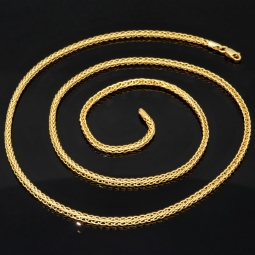 Exquisite Fuchsschwanz-Goldkette aus edlem 585er (14K) Gelbgold – ca. 55 cm, 2,5 mm