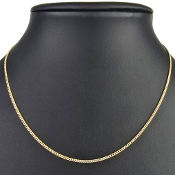Hochwertig produzierte, funkelnde Panzerkette aus exquisitem 585 /14k Gold (ca. 50 cm Länge, 1,7mm Breite)