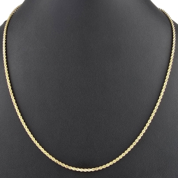 Fein gearbeitete Kordelkette aus hochwertigem 585 / 14 K Gold  – ca. 55cm, 2mm
