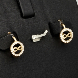 Infinity-Ohrringe mit Unendlichkeitszeichen aus edlem 585 / 14K Gold mit funkelnden Zirkoniabesatz