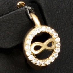 Infinity-Ohrringe mit Unendlichkeitszeichen aus edlem 585 / 14K Gold mit funkelnden Zirkoniabesatz