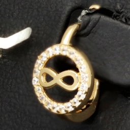 Infinity-Ohrringe mit Unendlichkeitszeichen aus edlem 585 / 14K Gold mit funkelnden Zirkoniabesatz