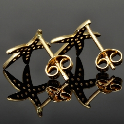Elegante Ohrstecker aus 585er Gelbgold mit edlen, geschliffenen Zirkonia (Diamantimitationen) – klassischer Glanz und moderne Raffinesse