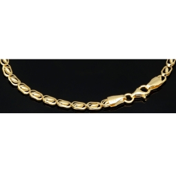 Exquisites 14K 585er Goldarmband – Feine Verarbeitung mit feiner Struktur und edler Ausstrahlung (ca. 19cm Länge, 3mm Breite)