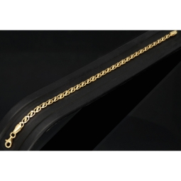 Exquisites 14K 585er Goldarmband – Feine Verarbeitung mit feiner Struktur und edler Ausstrahlung (ca. 19cm Länge, 3mm Breite)