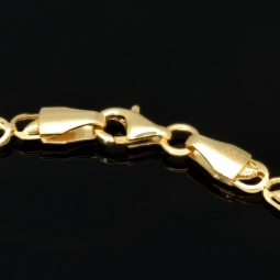 Exquisites 14K 585er Goldarmband – Feine Verarbeitung mit feiner Struktur und edler Ausstrahlung (ca. 19cm Länge, 3mm Breite)