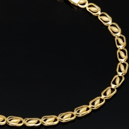 Exquisites 14K 585er Goldarmband – Feine Verarbeitung mit feiner Struktur und edler Ausstrahlung (ca. 19cm Länge, 3mm Breite)