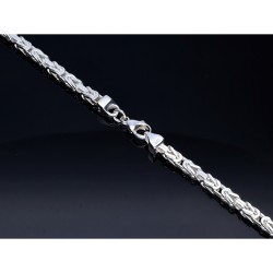 massive, diamantierte 925 Sterling-Silber Königskette (ca. 75g, 60cm Länge, 4,5mm Breite)