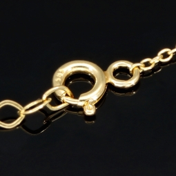 Ankerarmband aus hochwertigem 14K 585er Gold (Gelbgold) mit stilvollen Elementen (verstellbar von ca. 17cm bis 19cm)