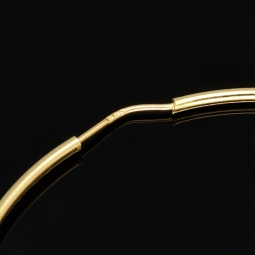 Klassisch elegante XXL Gold-Creolen aus feinem 14K 585er Gelbgold, glänzend poliert verarbeitet