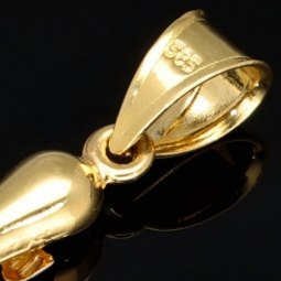 Filigran gearbeiteter Kreuz Anhänger - Jesus Christus aus funkelndem Gold 14k (585) Gelbgold und Weißgold - glänzend poliert