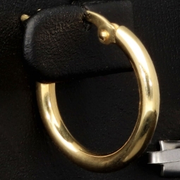 Mini-Creolen aus glänzend poliertem 14K / 585 Gold (Gelbgold) – zeitlos, elegant und edel