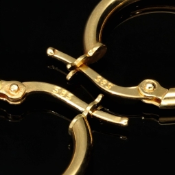 Mini-Creolen aus glänzend poliertem 14K / 585 Gold (Gelbgold) – zeitlos, elegant und edel