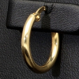 Mini-Creolen aus glänzend poliertem 14K / 585 Gold (Gelbgold) – zeitlos, elegant und edel