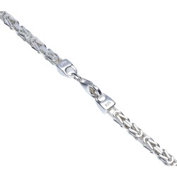 massive, diamantierte 925 Sterling-Silber Königskette (ca. 65cm Länge, 3mm Breite)