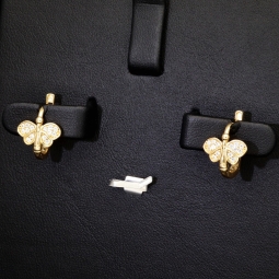 Exklusive Butterfly Ohrringe aus 585 14K Gold – Funkelnde Schmetterlinge mit strahlenden Zirkoniasteinen