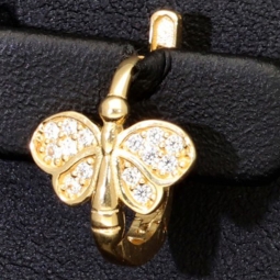 Exklusive Butterfly Ohrringe aus 585 14K Gold – Funkelnde Schmetterlinge mit strahlenden Zirkoniasteinen