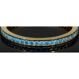 Funkelnder Ring aus 14K 585 Gold mit strahlenden, hellblauen, türkisen Zirkonia bestückt Ringgröße ca. 50