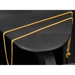 Goldkette / Fuchsschwanzkette mit filigranem Gliederdesign aus 585 14k Gelbgold (ca. 50 cm lang, 1,5 mm breit)