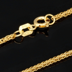 Goldkette / Fuchsschwanzkette mit filigranem Gliederdesign aus 585 14k Gelbgold (ca. 50 cm lang, 1,5 mm breit)