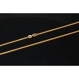 Goldkette / Fuchsschwanzkette mit filigranem Gliederdesign aus 585 14k Gelbgold (ca. 50 cm lang, 1,5 mm breit)
