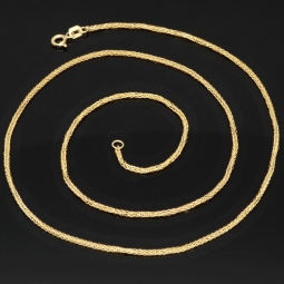 Goldkette / Fuchsschwanzkette mit filigranem Gliederdesign aus 585 14k Gelbgold (ca. 50 cm lang, 1,5 mm breit)