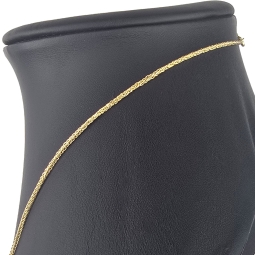 Goldkette / Fuchsschwanzkette mit filigranem Gliederdesign aus 585 14k Gelbgold (ca. 50 cm lang, 1,5 mm breit)