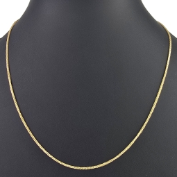 Goldkette / Fuchsschwanzkette mit filigranem Gliederdesign aus 585 14k Gelbgold (ca. 50 cm lang, 1,5 mm breit)