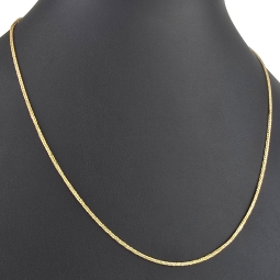 Goldkette / Fuchsschwanzkette mit filigranem Gliederdesign aus 585 14k Gelbgold (ca. 50 cm lang, 1,5 mm breit)