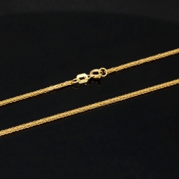 Goldkette / Fuchsschwanzkette mit filigranem Gliederdesign aus 585 14k Gelbgold (ca. 50 cm lang, 1,5 mm breit)