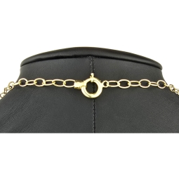 Edle Bicolor-Ankerkette aus 14K (585) Gold – stilvolle Kombination aus Gelb- und Weißgold mit fein gearbeiteten Infinity-Elementen - Länge ca. 50 cm, Breite ca. 4,5 mm