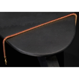 Tennisarmband aus 14K (585) Gelbgold mit leuchtend feuerroten Zirkoniasteinen (rot-orange) – ca. 17,5 cm Länge