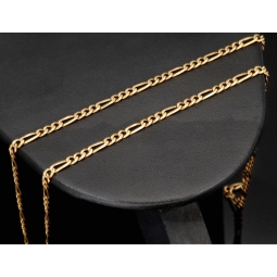 Edle Goldkette – Figarokette, stilvoll und hochwertig verarbeitet aus massivem Gold (333 / 8K Gelbgold) - ca. 50cm lang, ca. 3mm