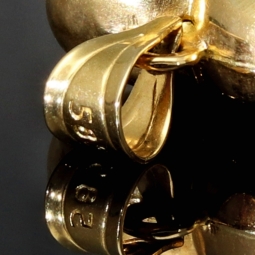 Herz-Anhänger mit feinen Verzierungen aus glänzendem 585 / 14K Gelbgold