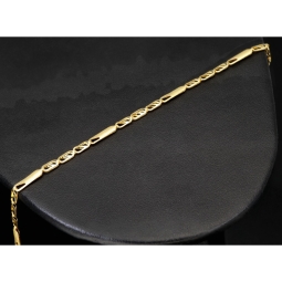 Zeitloses Armband mit feinem Design aus hochwertigem 585 14K Gold in (ca. 20cm Länge, ca. 2,5mm)