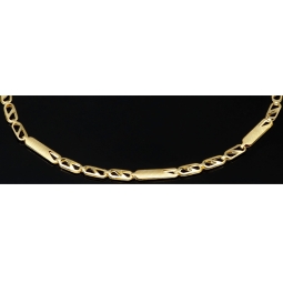 Zeitloses Armband mit feinem Design aus hochwertigem 585 14K Gold in (ca. 20cm Länge, ca. 2,5mm)