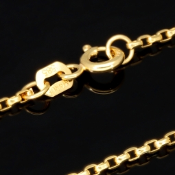 Edle, kurzgliedrige Ankerkette aus exquisitem 14K 585 Gold (Gelbgold) – ca. 60 cm, ca. 1,4 mm