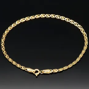 Exklusives Goldarmband (14K 585er Gold, Gelbgold) – Feines Design mit hochwertiger Verarbeitung (ca. 18,5cm Länge, 2,5mm Breite)