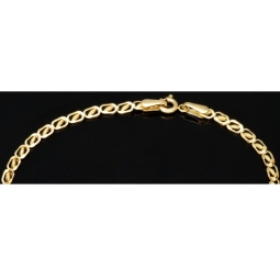 Exklusives Goldarmband (14K 585er Gold, Gelbgold) – Feines Design mit hochwertiger Verarbeitung (ca. 18,5cm Länge, 2,5mm Breite)