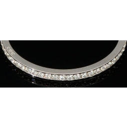 Memory-Ring mit Zirkoniasteinen aus 585 14K Gold - Ring in Weißgold mit funkelnden weißen Zirkonia bestückt Ringgröße ca. 56-57