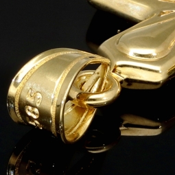 Funkelnder Jesus-Kreuz Goldanhänger aus edlem 14k 585 Bicolor Gold (Gelbgold und Weißgold)