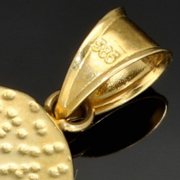 Funkelnder Jesus Anhänger aus hochwertigem 14K 585 Bicolor Gold (Gelbgold und Weißgold)