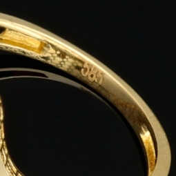 Ring aus funkelndem 14K 585 Gold mit fein gearbeiteter, luftiger Struktur und moderner, eleganter Ausstrahlung - RG: ca. 57-58