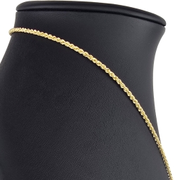 Exquisites Collier Kordelkette mit Quastenanhänger dekoriert mit Goldperlen (ca. 45cm, 2mm) 14K 585 Gold