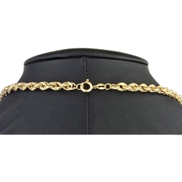 Zeitlose Kordelkette gefertigt aus hochwertigem 585er 14K Gold - ca. 63cm, 5mm Breite