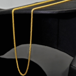 Filigrane Fuchsschwanzkette aus funkelndem 585 14k Gold (ca. 45cm, ca. 1,0mm)